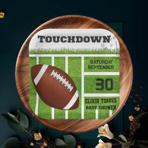Assiettes En Carton Élégant Baby shower de football tactile