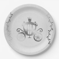 Élégant Chariot Argenté Histoire Livre Royal Blanc