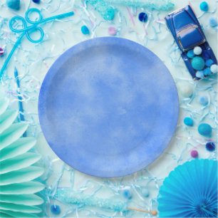 Assiettes En Carton Elégant effet nuage tempête bleu