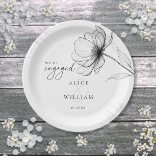 Assiettes En Carton Elégant Floral Nous sommes engagés dans la partie 