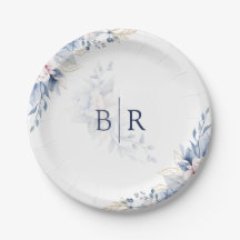 Élégant mariage floral aquarelle bleu