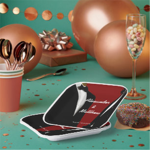 Assiettes En Carton Elégant Mariage gay moderne