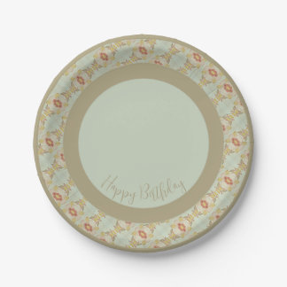 Assiettes En Carton Élégant motif floral détaillé