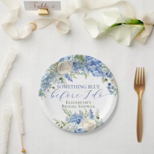 Assiettes En Carton Élégant quelque chose Blue Hydrangea Fête des mari