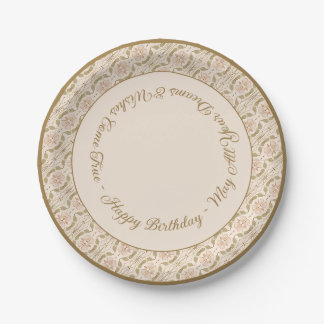 Assiettes En Carton Élégant rose rose rose floral