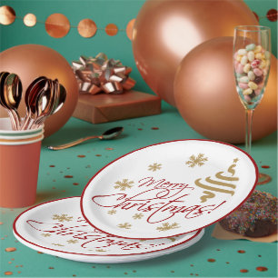 Assiettes En Carton Elégant Simple Joyeux Noël Wish Wordart