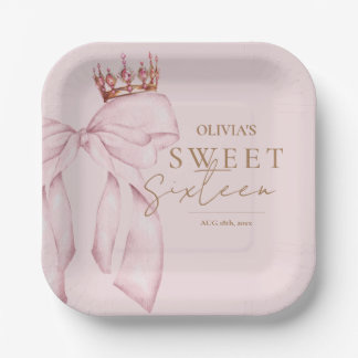Assiettes En Carton Elegant Sweet Sixteen Birthday