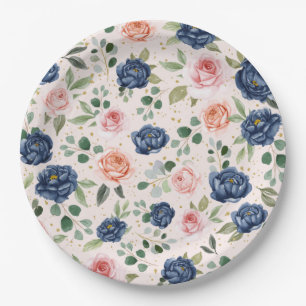 Assiettes En Carton Elégante aquarelle florale