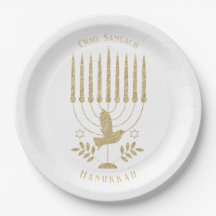 Elégante Dove Flying Dove Menorah Hanoukka