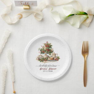 Assiettes En Carton Élégante Fête de Thé de Mariage de Noël