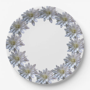 Assiettes En Carton Élégante marguerite florale blanche douce