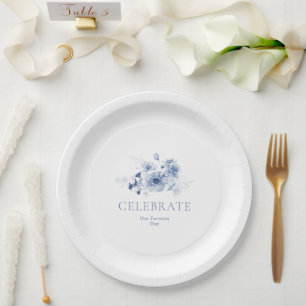Assiettes En Carton Élégante plaque de mariage - CÉLÉBRER
