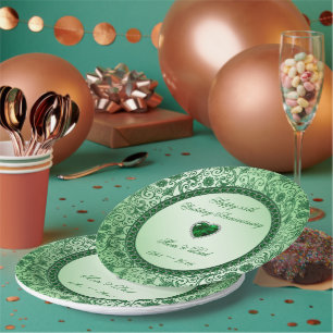 Assiettes En Carton Élégante plaque papier du 55e anniversaire du Mari