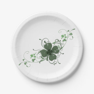 Assiettes En Carton Élégante plaque Shamrock en papier