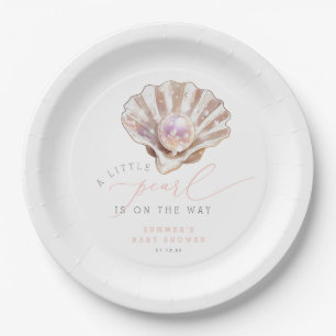 Assiettes En Carton Elégante, Une Petite Perle Se Trouve Sur Le Chemin