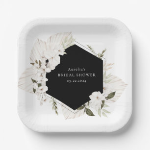 Assiettes En Carton Élégantes Plaques de papier floral bohème