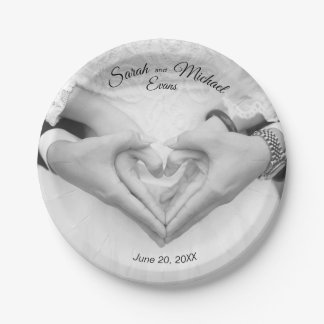 Assiettes En Carton Élégantes Plaques papier Mariage photo traditionne