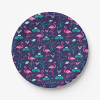 Elégants Flamants roses et Lilypads Motif sur la m