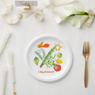 Assiettes En Carton Éléments de Sukkot