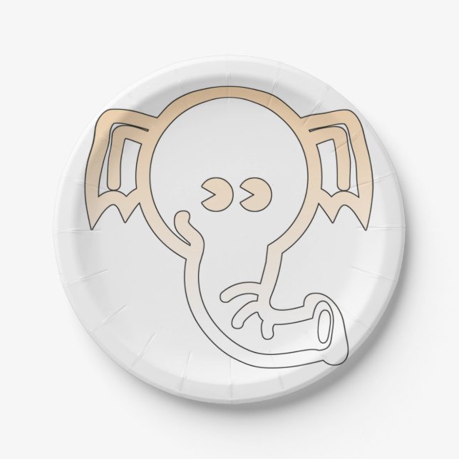 Assiettes En Carton éléphant (Devant)