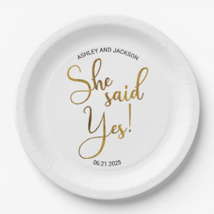 Assiettes En Carton Elle A Dit Oui