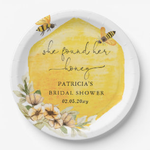 Assiettes En Carton Elle a Trouvé Sa Ruche Florale Abeille Salle de Ma