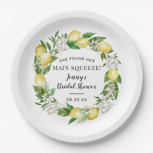 Assiettes En Carton Elle a trouvé son grand amour Lemon Bridal Shower