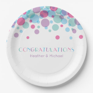 Assiettes En Carton Elle est prête à faire des Baby showers Pois