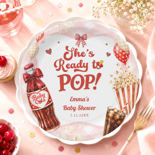 Assiettes En Carton Elle est prête à faire éclater la Baby Shower Ging