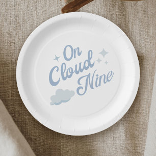 Assiettes En Carton Elle Est Sur Cloud 9 Bachelorette Party