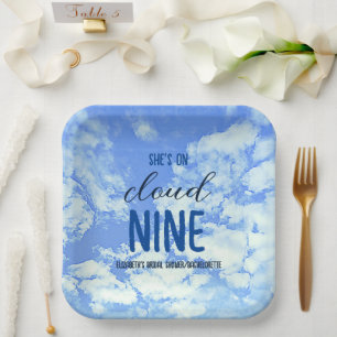 Assiettes En Carton Elle est Sur Cloud Nine ! Fête des mariées/Bachelo