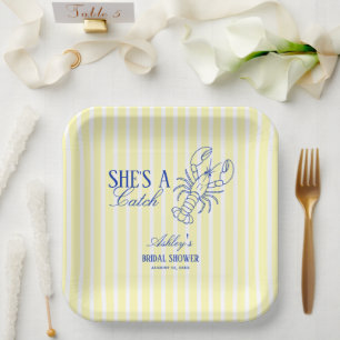 Assiettes En Carton Elle est un cadeau Shower de mariage côtier aux ho