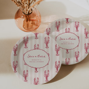 Assiettes En Carton Elle est un trésor   Réception de mariage d'été au