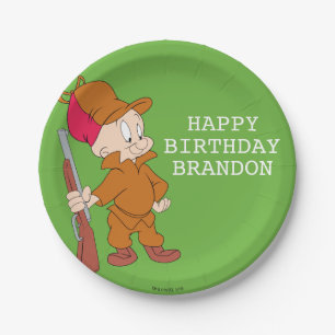 Assiettes En Carton ELMER FUDD™   Avec Un Arme À Arme