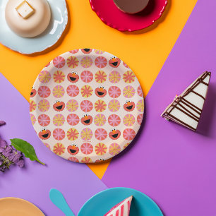 Assiettes En Carton Elmo Pom-Pom Motif