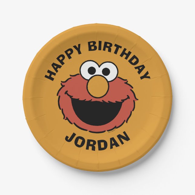 Assiettes En Carton Elmo Smiling Face (Devant)