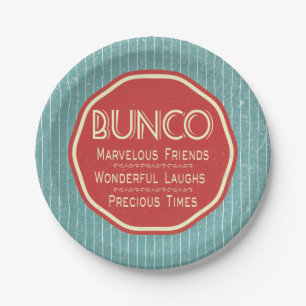 Assiettes En Carton Emblème Vintage Bunco