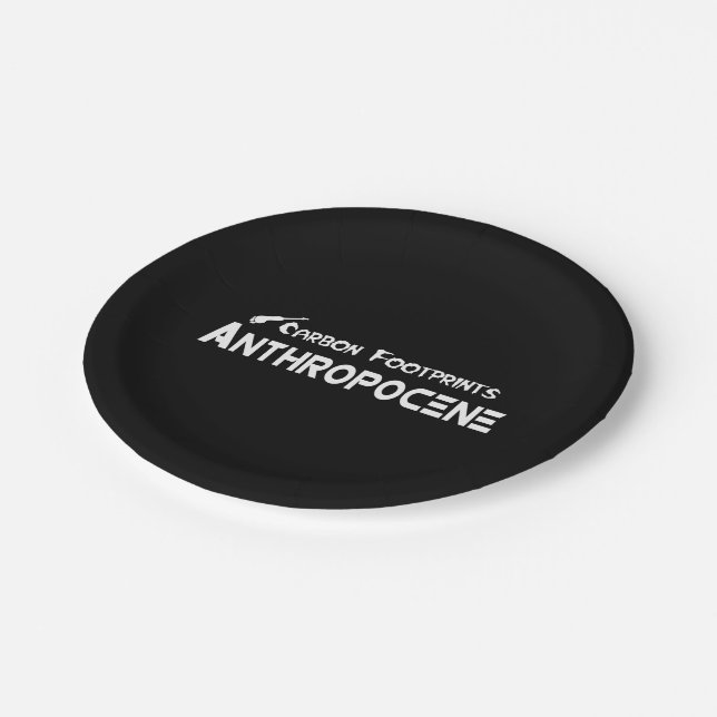 Assiettes En Carton Empreintes Carbone - Anthropocène (Angle)