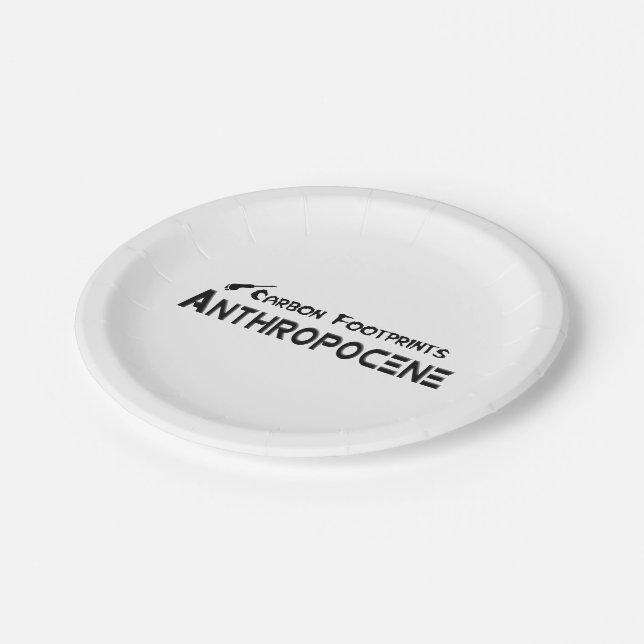 Assiettes En Carton Empreintes Carbone - Anthropocène (Angle)