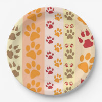 Empreintes de pattes animaux mignons Motif en coul