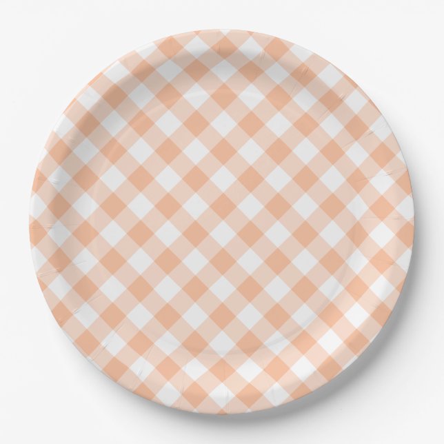 Assiettes En Carton En vichy de pêche par pays (Devant)