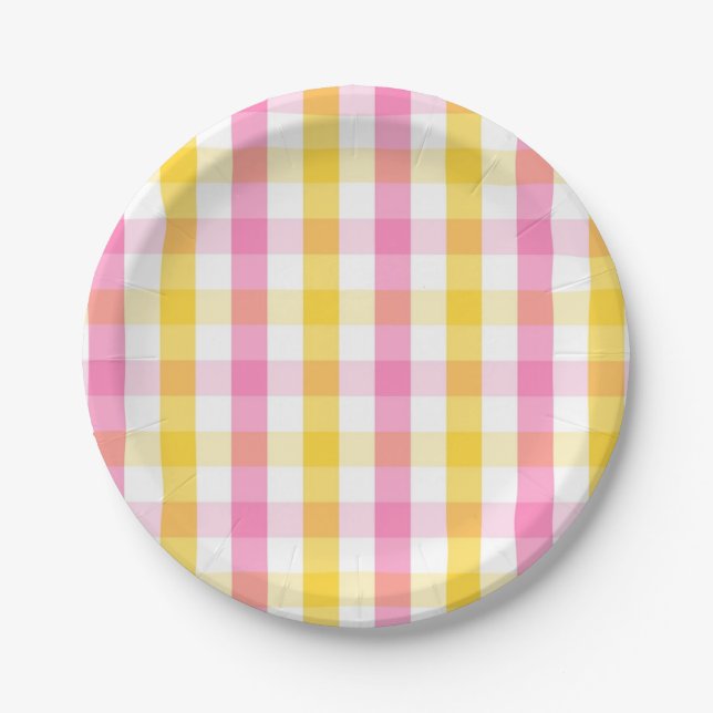 Assiettes En Carton En vichy du printemps (Devant)
