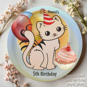 Assiettes En Carton Enfant adorable de Cute Kitty