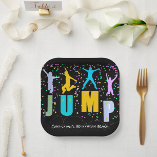 Assiettes En Carton Enfants Jump & Play Trampoline Anniversaire Bash