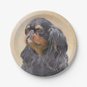 Assiettes En Carton English Toy Spaniel Peinture Animal Art original
