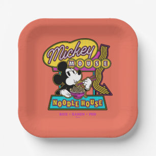 Assiettes En Carton Enseigne de la Maison de Nouilles de Mickey Mouse