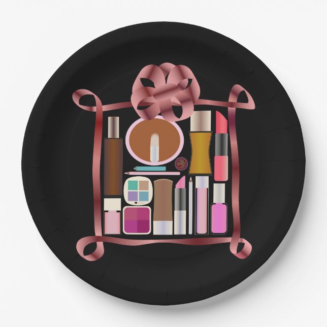 Assiettes En Carton Ensemble de cosmétiques (Devant)