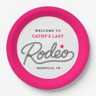 Assiettes En Carton Enterrement de vie de jeune fille Pink Her Last Ro
