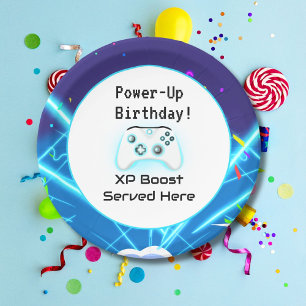 Assiettes En Carton Epic Gamer Joyeux Anniversaire Coup Critique !