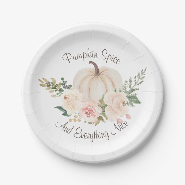Assiettes En Carton Épices citrouilles Et Tout Bien (Devant)